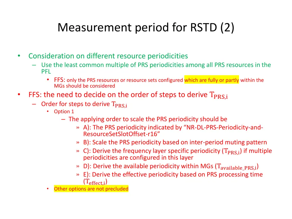 measurement period for rstd 2