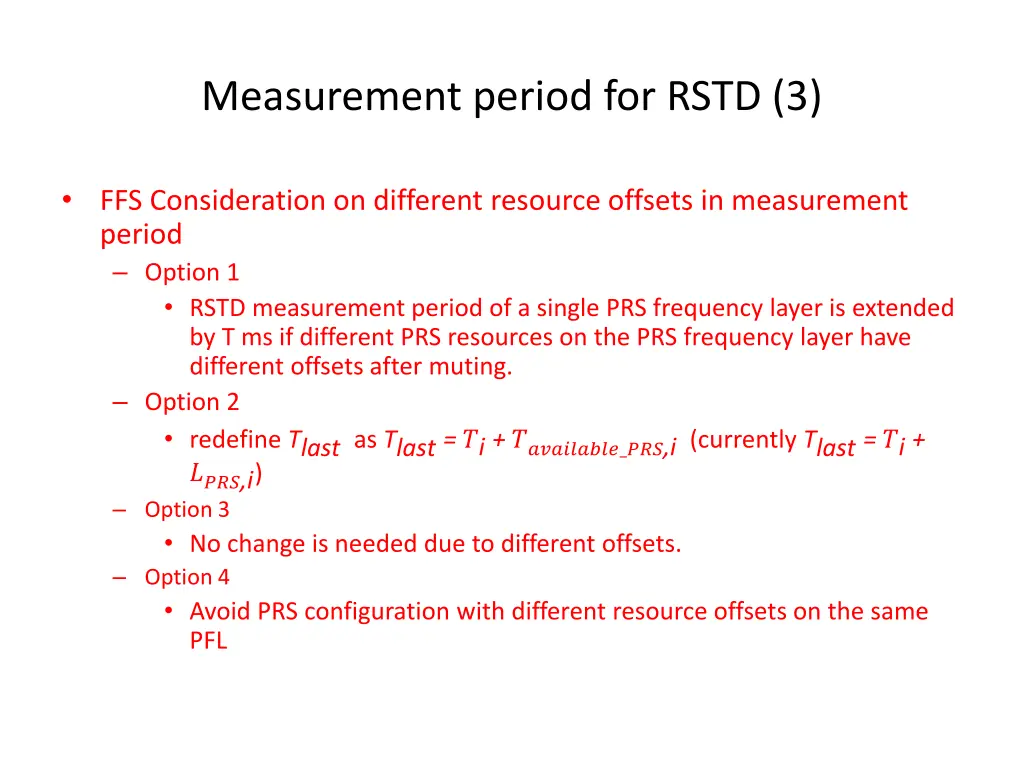 measurement period for rstd 3