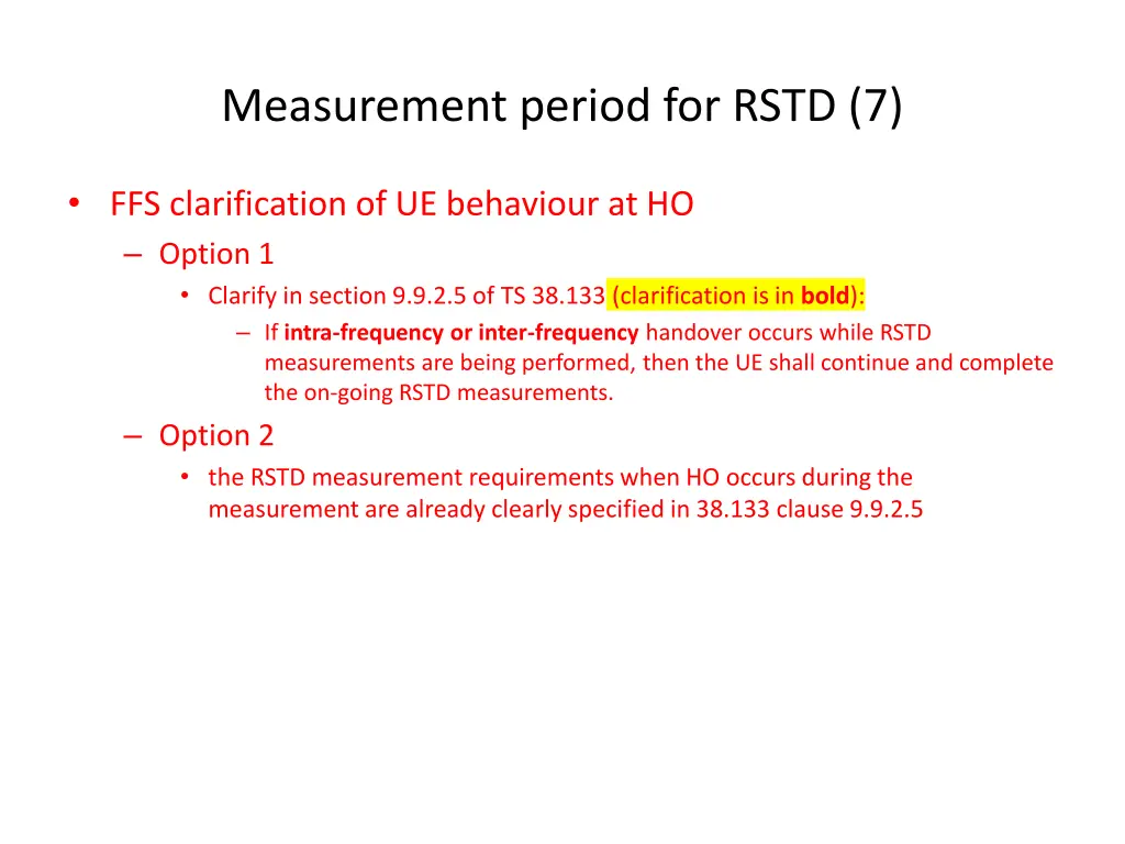 measurement period for rstd 7