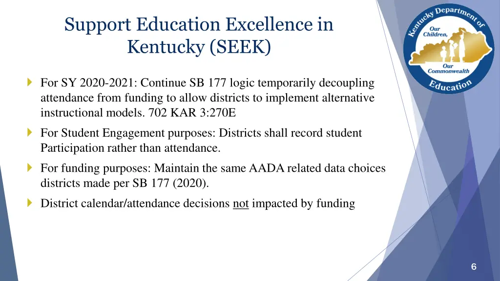 support education excellence in kentucky seek