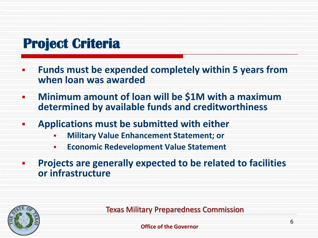 project criteria project criteria