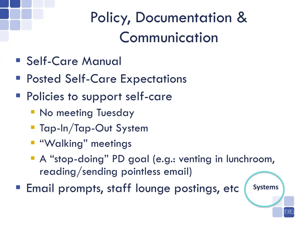 policy documentation communication