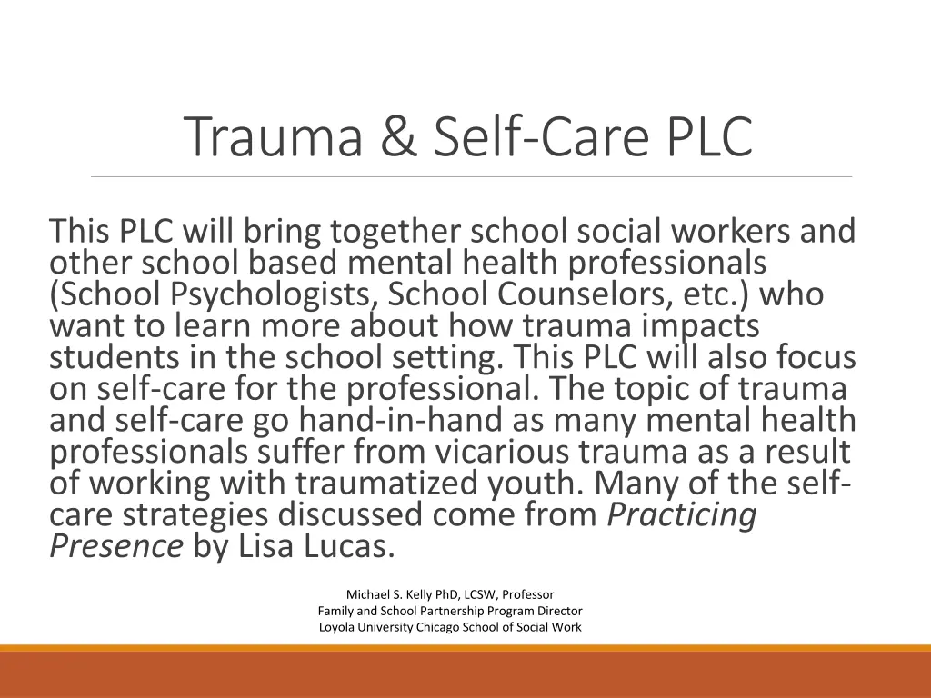 trauma self care plc