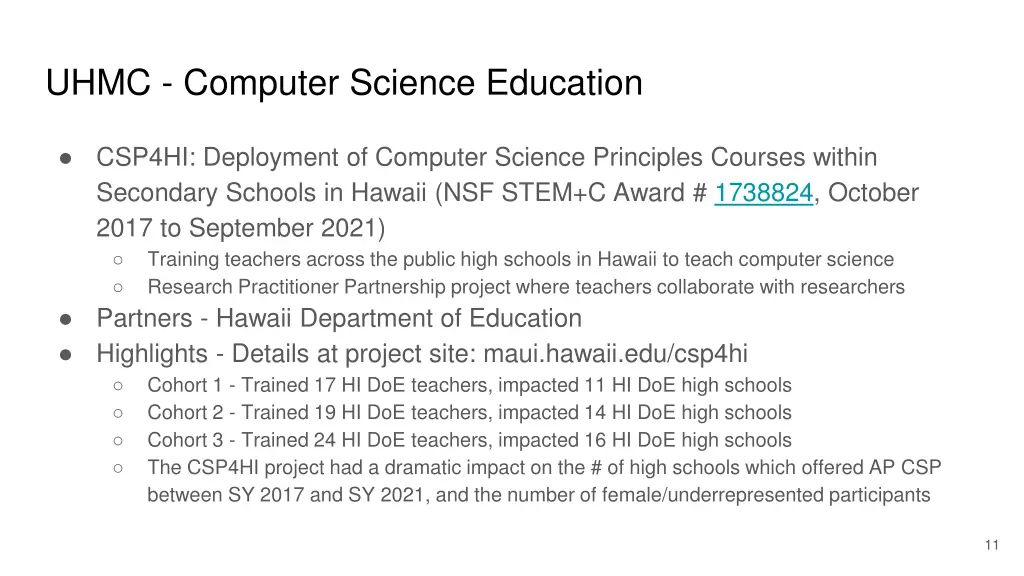 uhmc computer science education