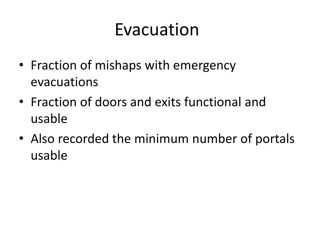 evacuation