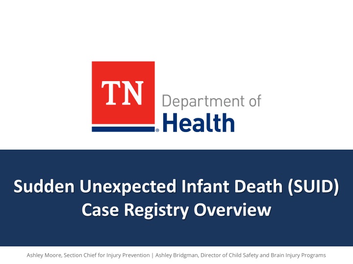 sudden unexpected infant death suid case registry