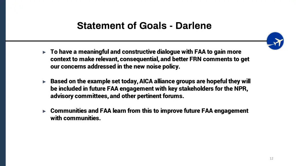 statement of goals darlene