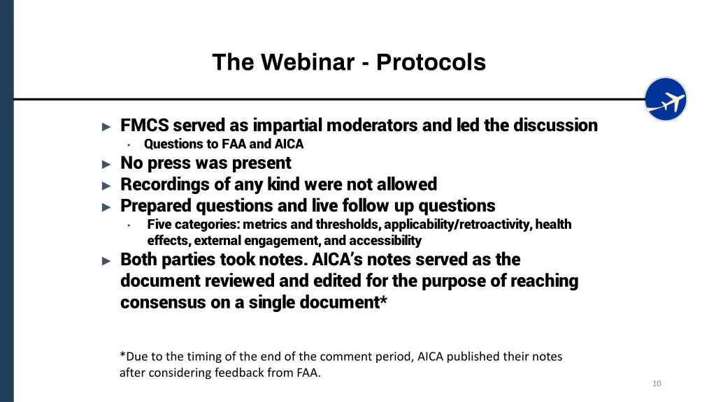 the webinar protocols