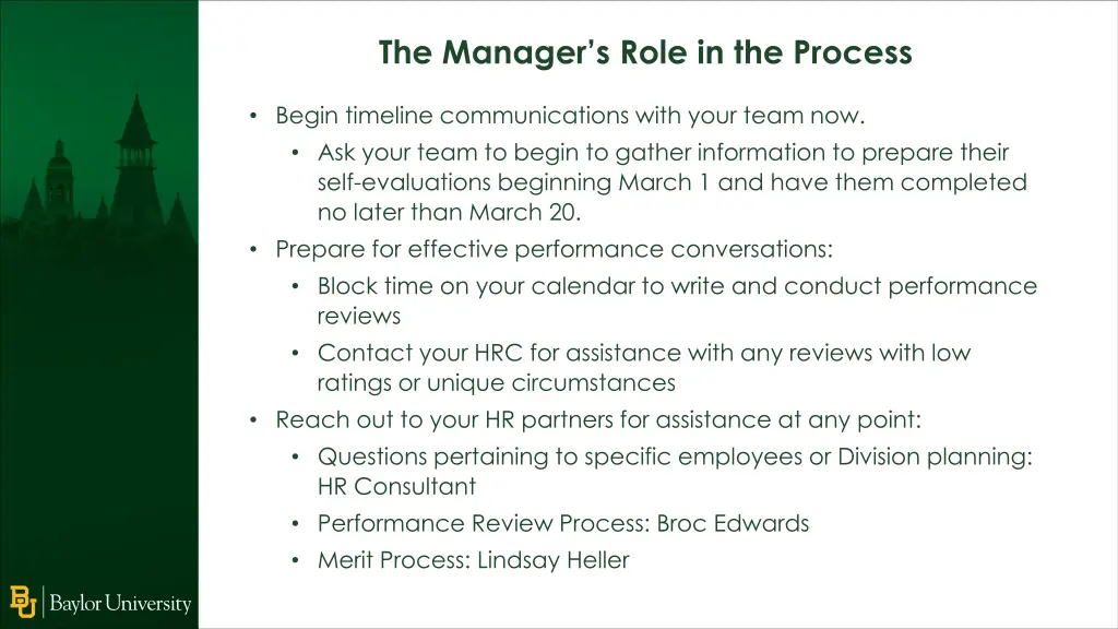 the manager s role in the process