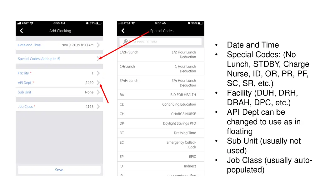 api mobile app add clocking request 1