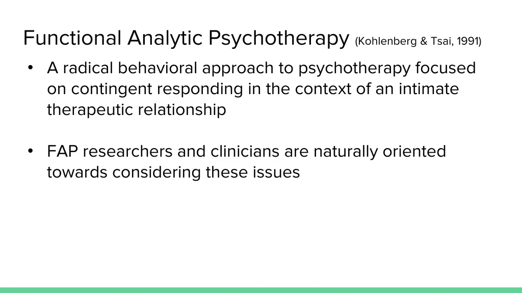 functional analytic psychotherapy kohlenberg tsai