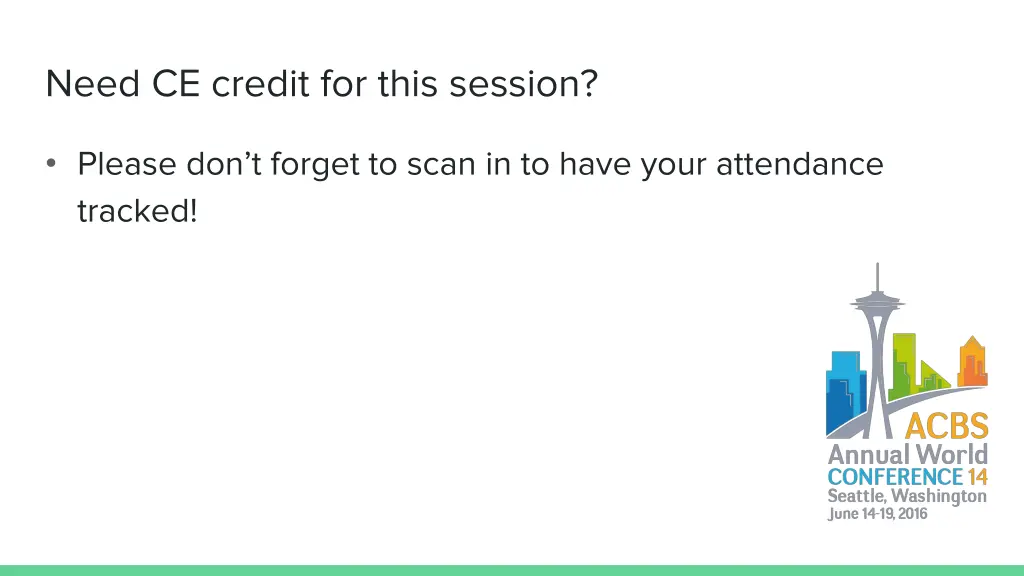 need ce credit for this session