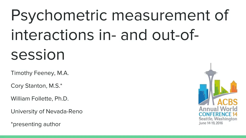 psychometric measurement of interactions