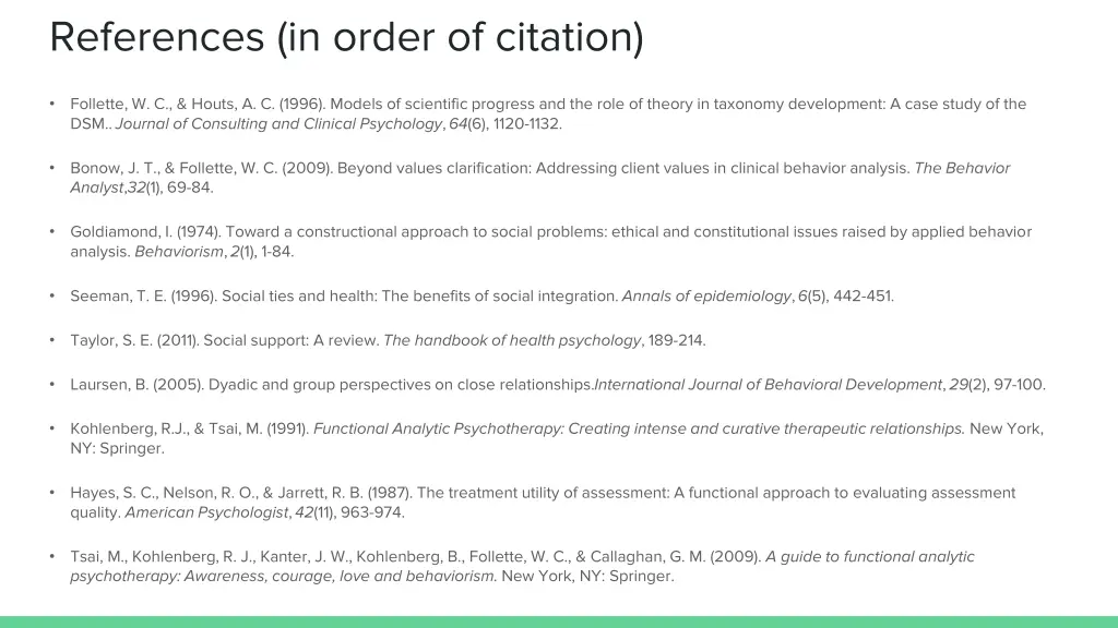 references in order of citation