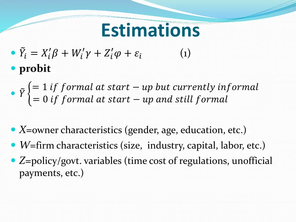 estimations