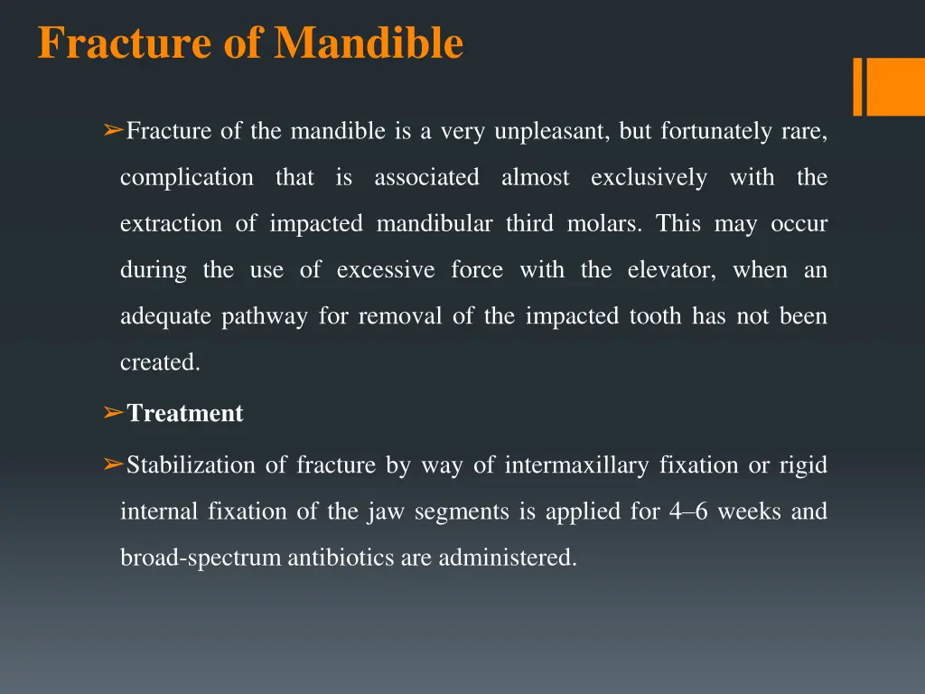 fracture of mandible