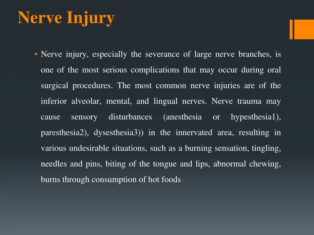 nerve injury