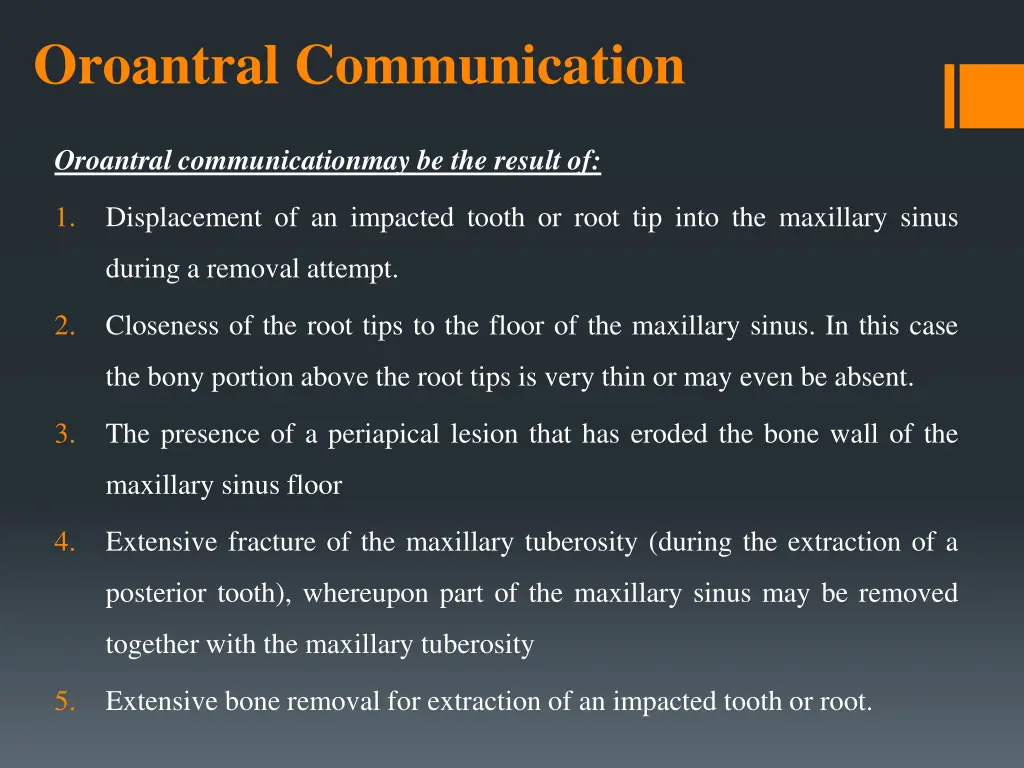 oroantral communication