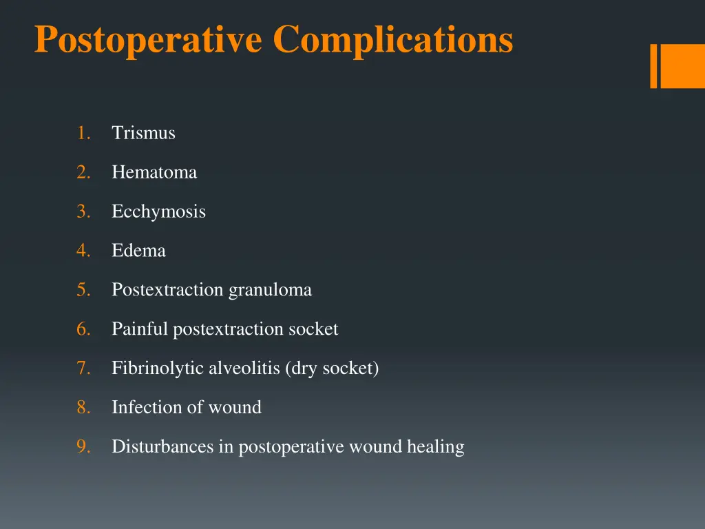 postoperative complications