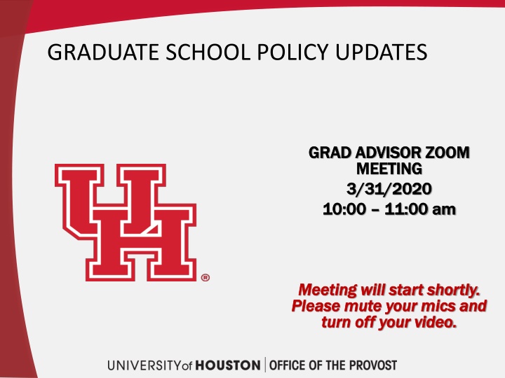 graduate school policy updates