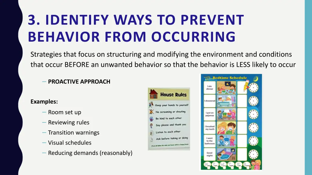 3 identify ways to prevent behavior from occurring