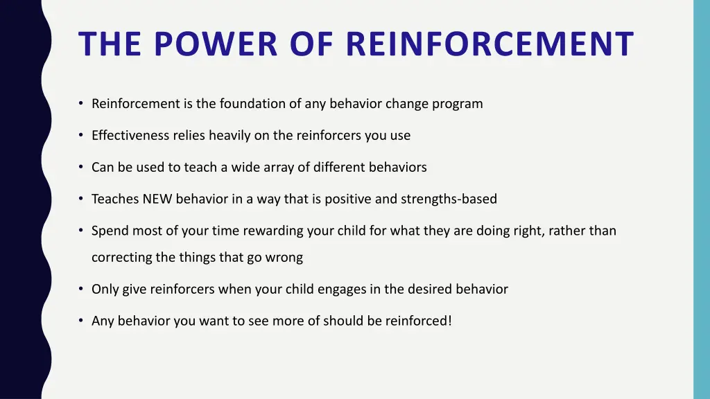 the power of reinforcement