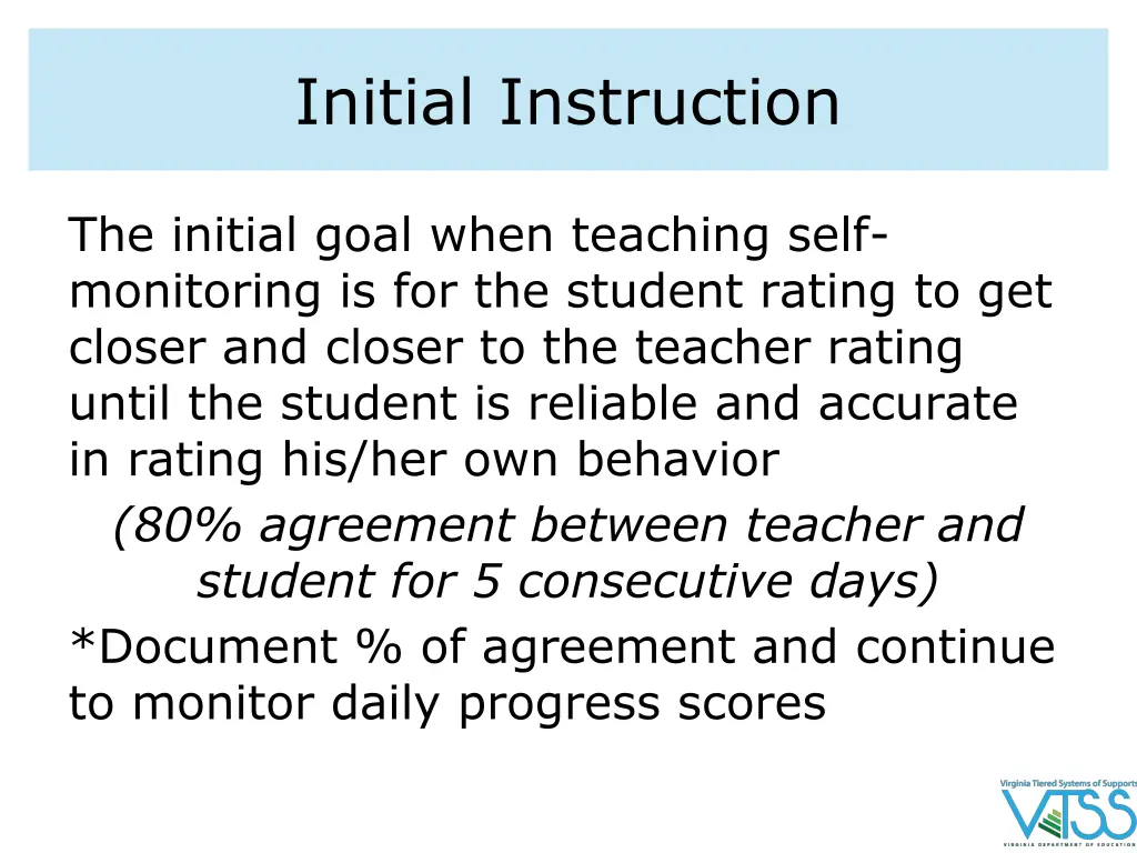 initial instruction