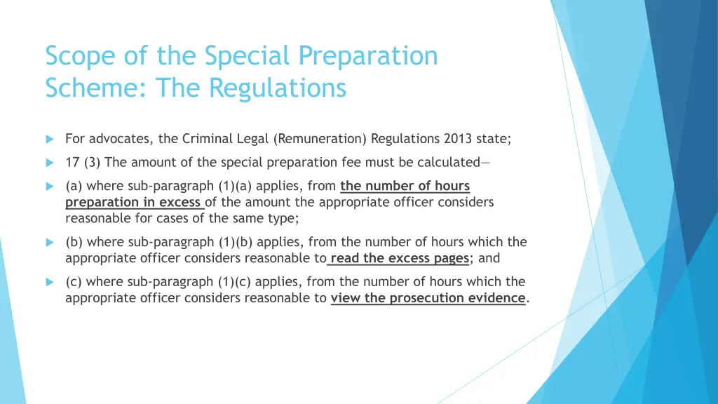 scope of the special preparation scheme 1