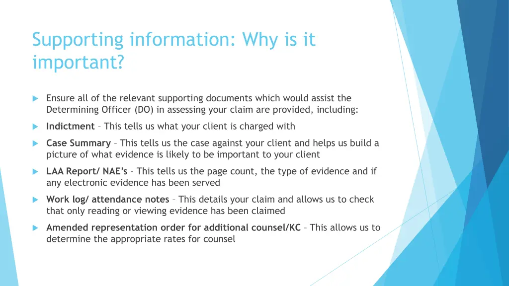 supporting information why is it important