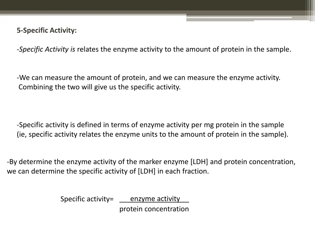 5 specific activity