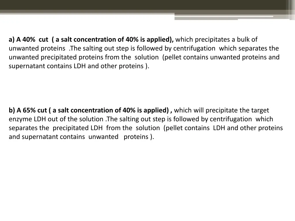 a a 40 cut a salt concentration of 40 is applied