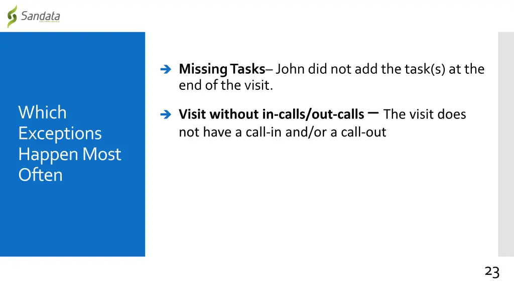 missing tasks john did not add the task