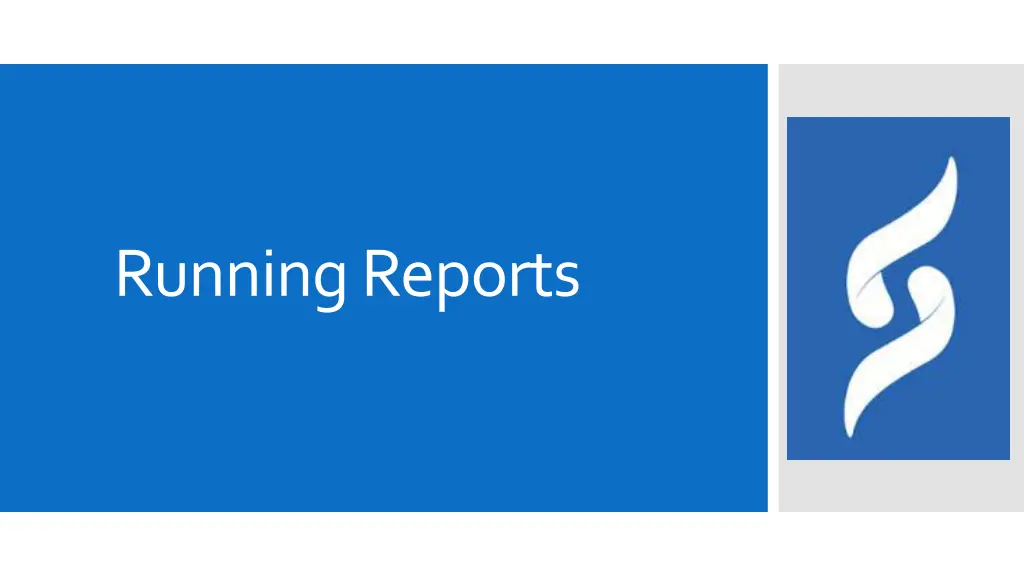 running reports