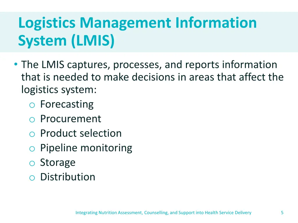 logistics management information system lmis