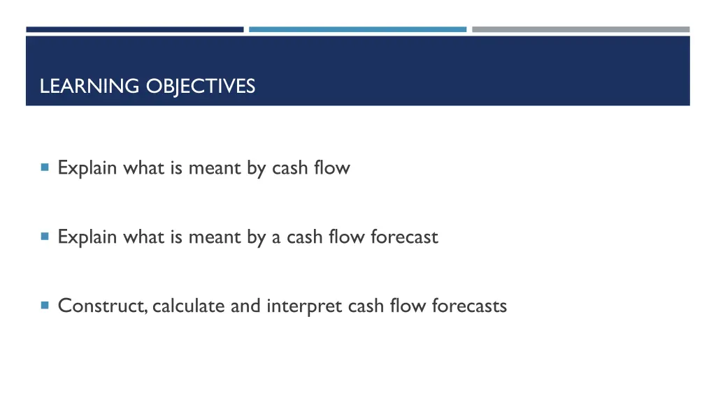 learning objectives