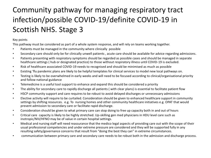 community pathway for managing respiratory tract