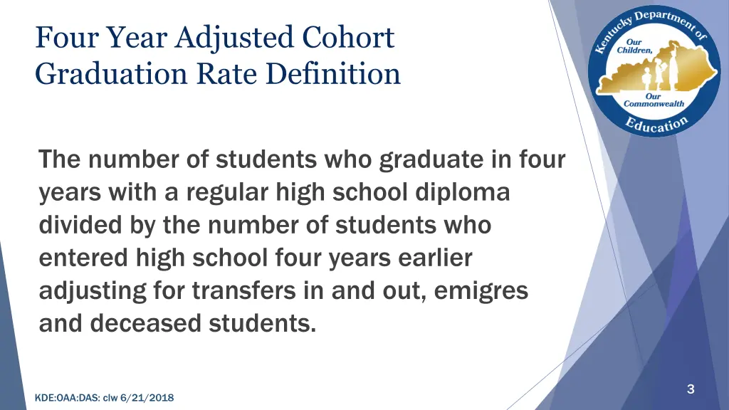 four year adjusted cohort graduation rate