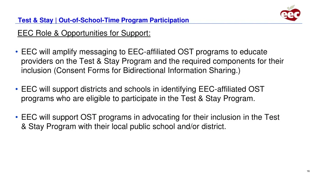 test stay out of school time program participation