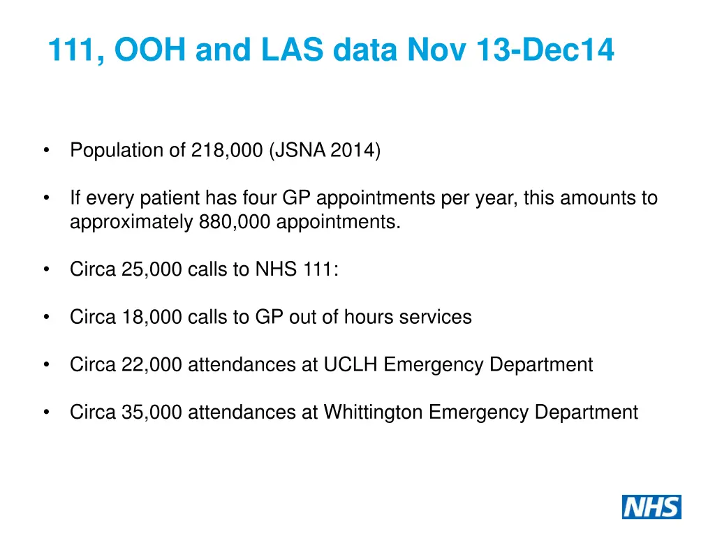 111 ooh and las data nov 13 dec14