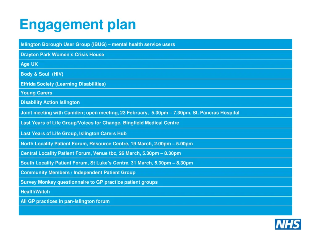 engagement plan