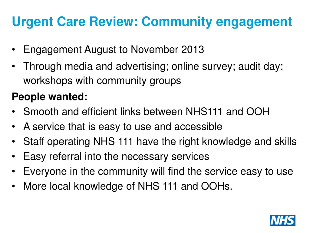 urgent care review community engagement