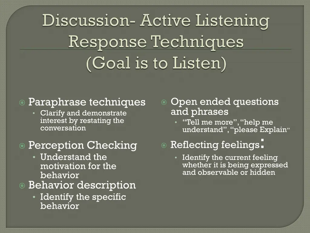 paraphrase techniques clarify and demonstrate