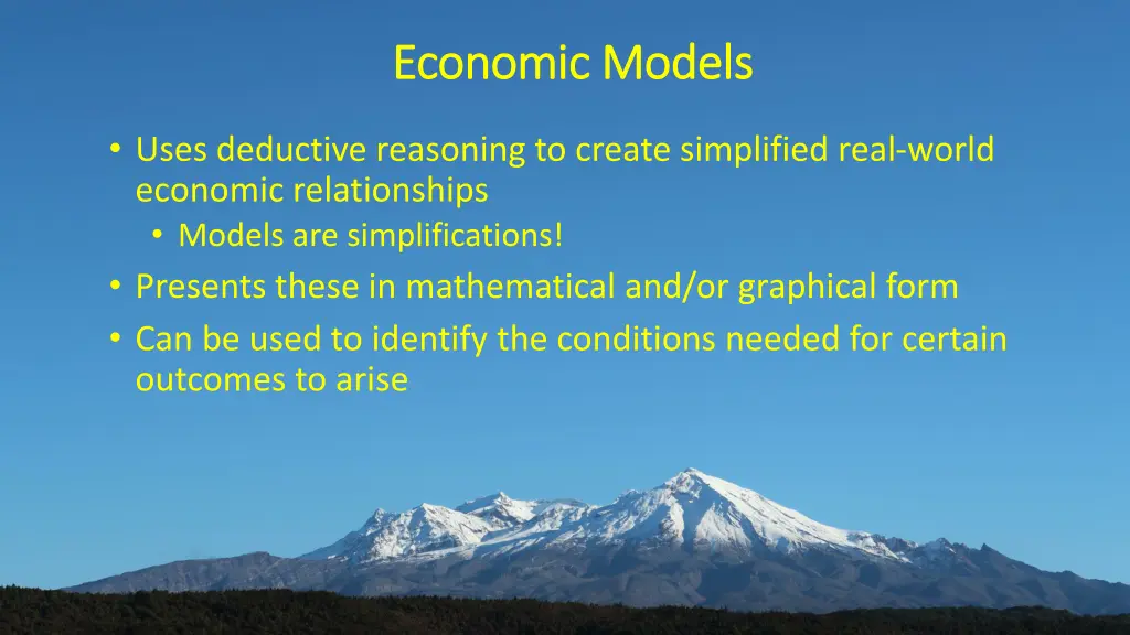 economic models economic models 1