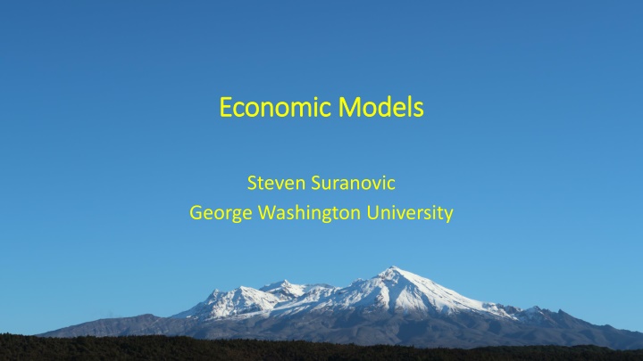 economic models economic models