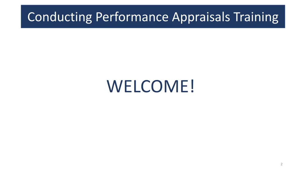 conducting performance appraisals training 1
