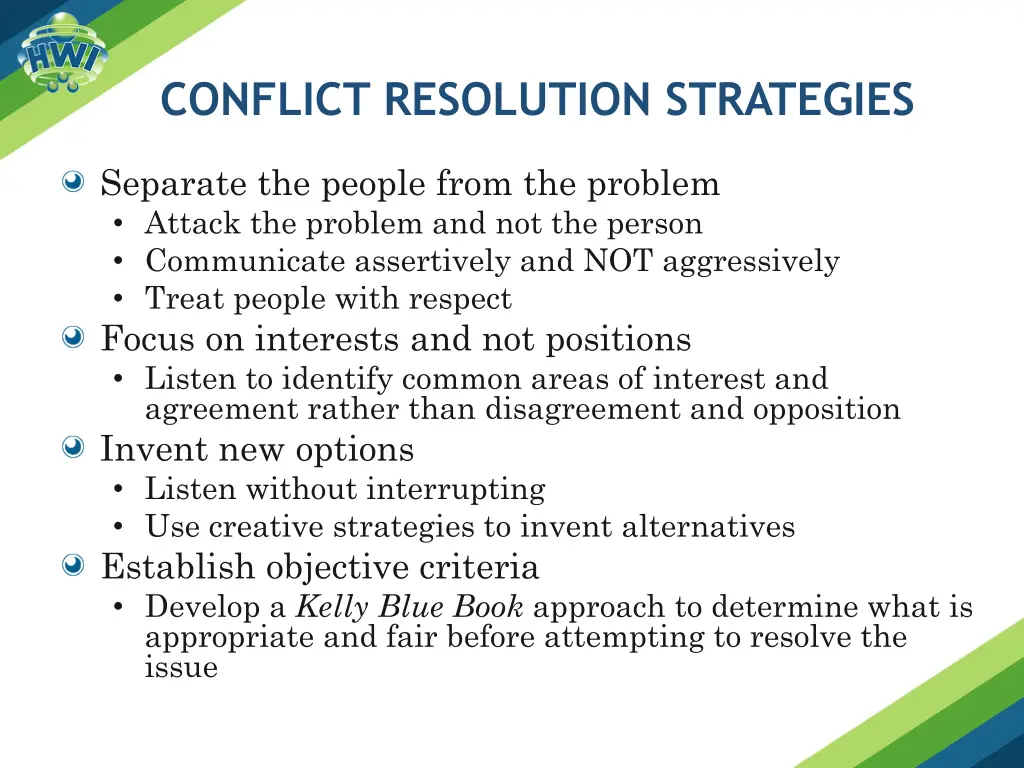 conflict resolution strategies