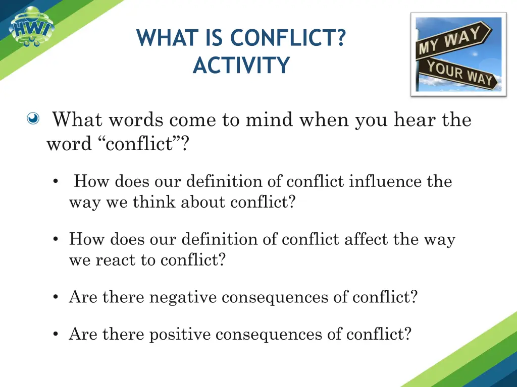 what is conflict activity