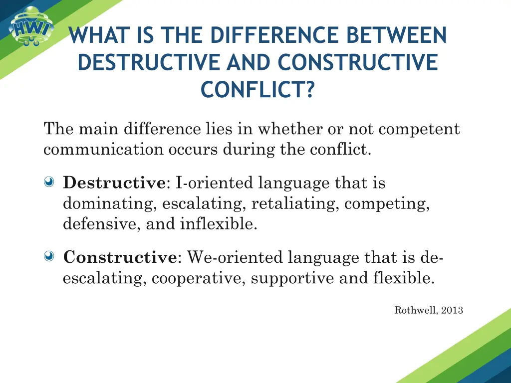 what is the difference between destructive