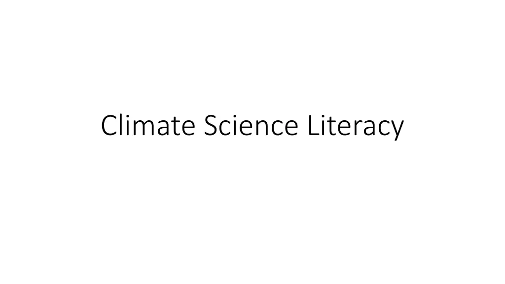 climate science literacy