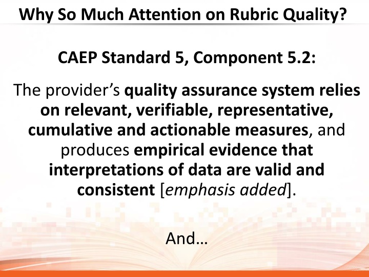 why so much attention on rubric quality